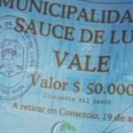 La crisis es total: un municipio paga con tickets para comida