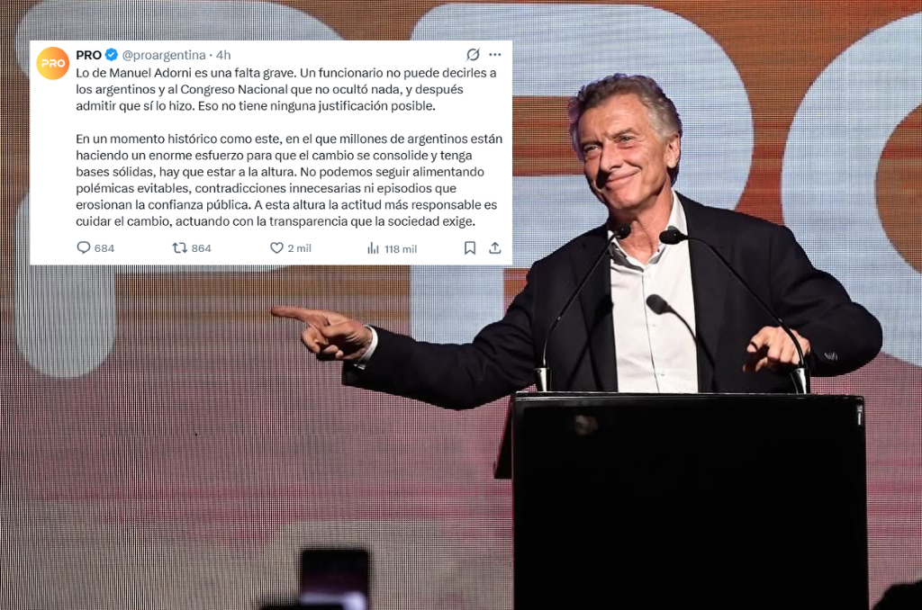 El PRO fulminó a Adorni por su patrimonio y denunció una “falta grave”