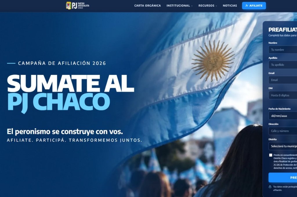 El PJ Chaco renovó su sitio web y habilitó la preafiliación digital